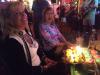 Check out Joyce's Cheshire Cat grin while celebrating her birthday with BFF Lynne.